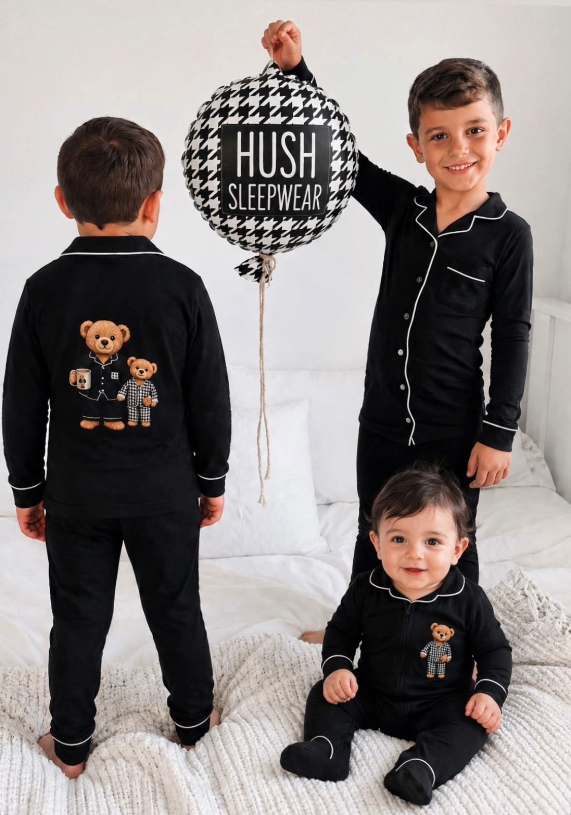 *** PREORDER FALL 2026 new Hush kids sleepwear grandpa style super soft BAMBOO cotton pjs 7 colors avail.