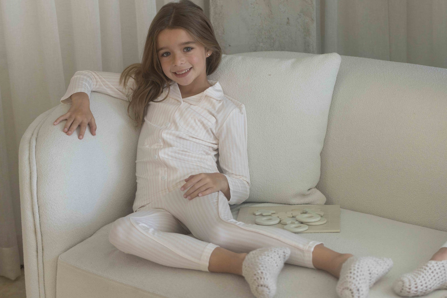 2026 NEW Arrivals Noggi grandpa style summer stripe PJS 3m-12m footie 18m -18yrs 2pc pjs