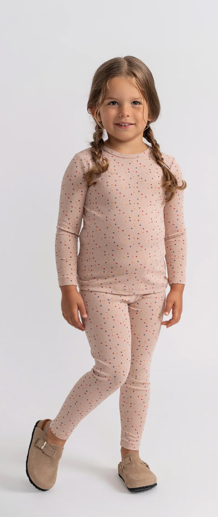2025 new fragile super cute star heart pjs 3m-12m footie 18m-12yrs 2pc