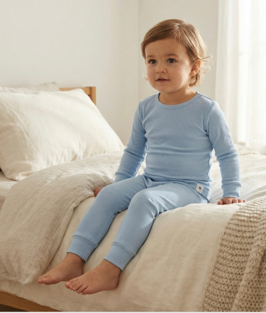 *2026 NEW Sweet super soft BAMBOO COTTON ribbed long sleeve pajamas