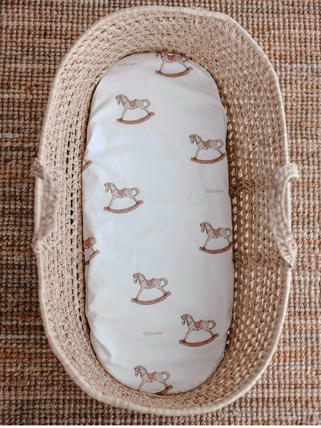 NEWBORN toddler bedding rocking horse comforter & pillow set comes in a gift bag