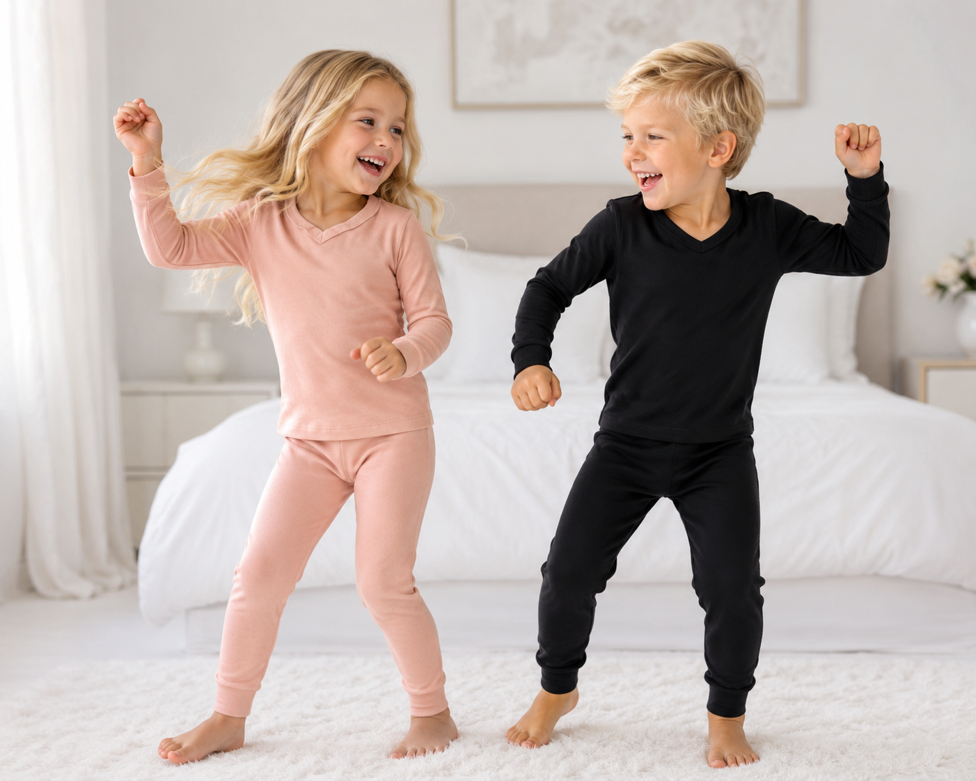 ✨2026 new parni new fall pajama collection black & pink v neck style-2pc 18m-20yrs