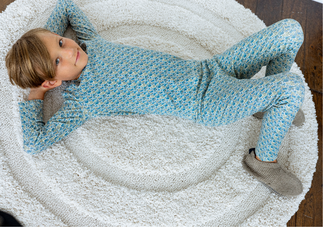 2025 NEW arrivals Noggi flower bamboo  Noggi PJS 3m-12m footie 18m -18yrs 2pc pjs