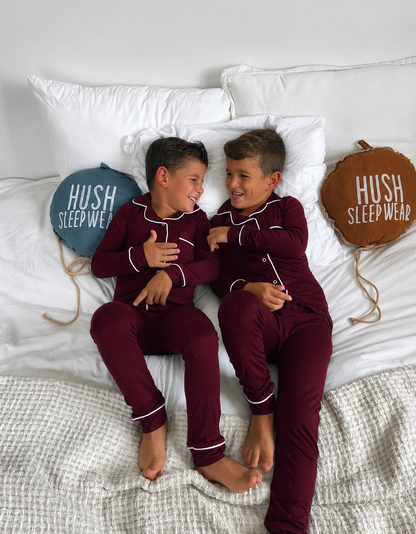 *** PREORDER FALL 2026 new Hush kids sleepwear grandpa style super soft BAMBOO cotton pjs 7 colors avail.