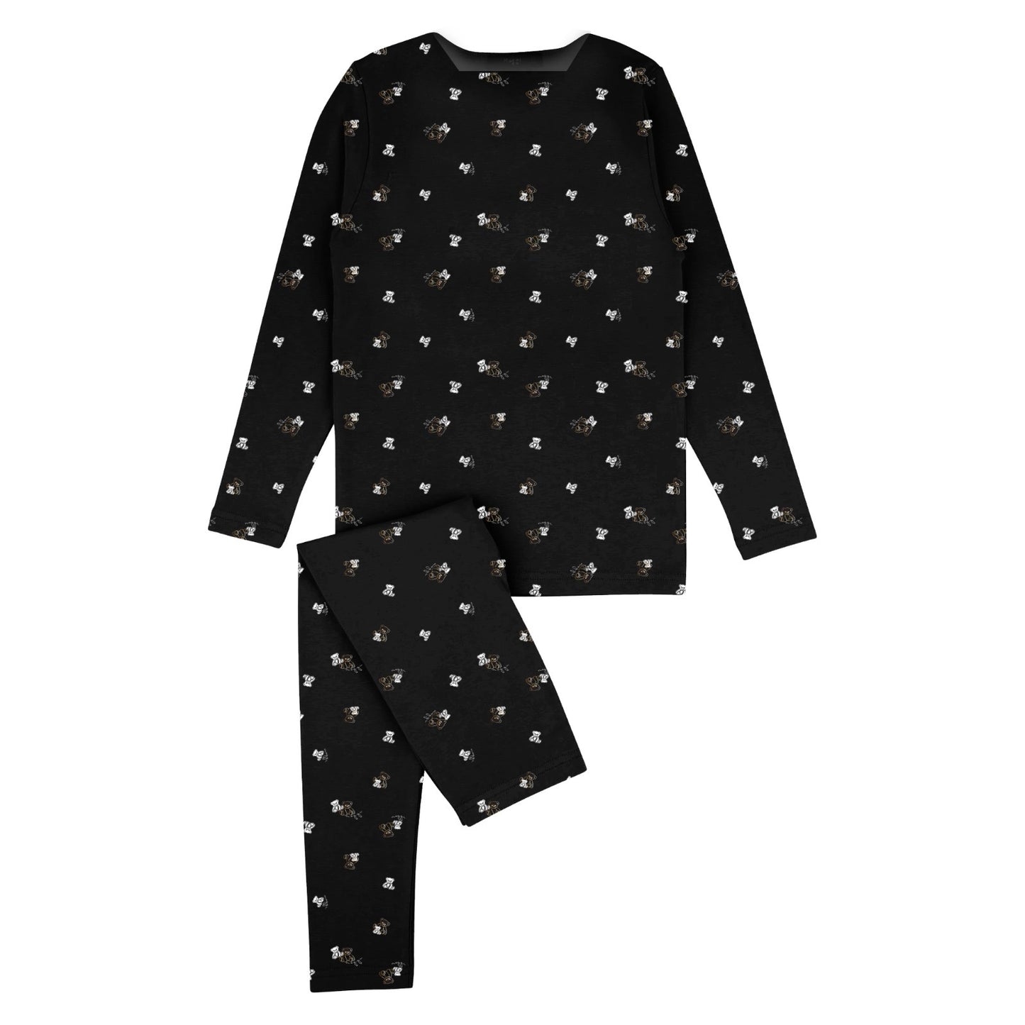 2026 New Arrival Noggi velour bear/heart Noggi PJS 3m-12m footie 18m -18yrs 2pc pjs