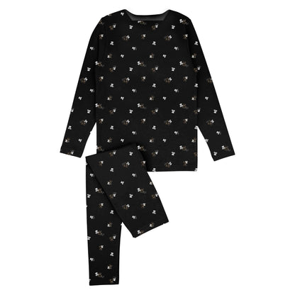 2026 New Arrival Noggi velour bear/heart Noggi PJS 3m-12m footie 18m -18yrs 2pc pjs
