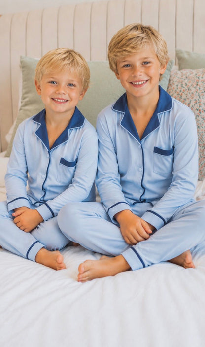 *** PREORDER FALL 2026 new Hush kids sleepwear grandpa style super soft BAMBOO cotton pjs 7 colors avail.