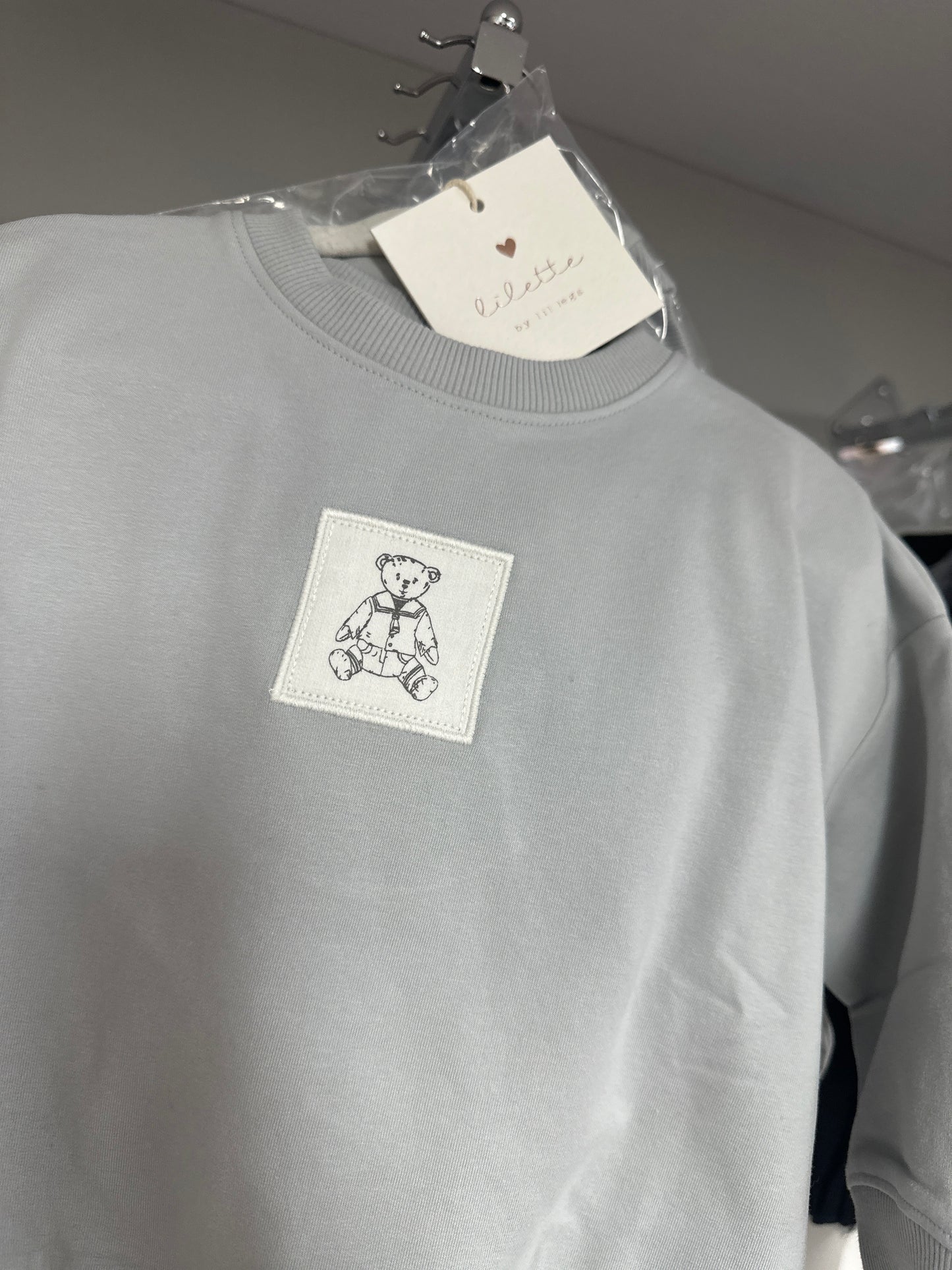 2026 Lilette Pale Blue teddy bear Sweatsuit Set