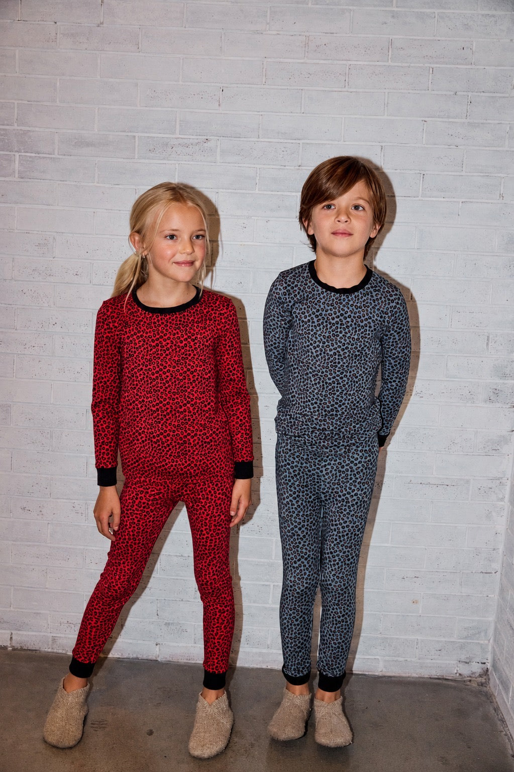 2026 NEW arrivals Noggi leopard PJS 3m-12m footie 18m -18yrs 2pc pjs