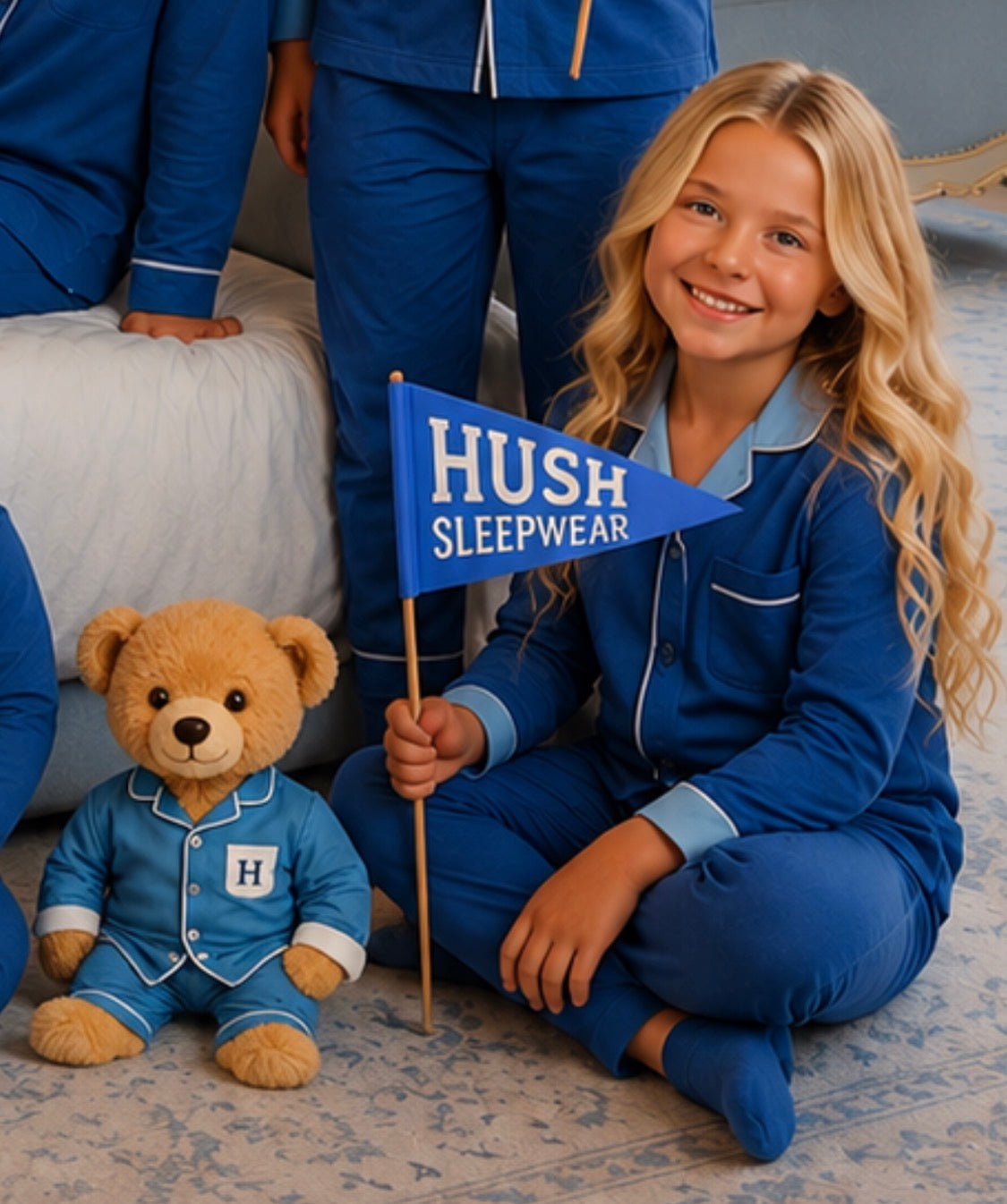 ✨2026 new Hush kids sleepwear grandpa style super soft BAMBOO cotton pjs 7 colors avail.