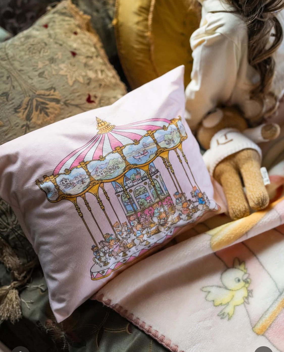 2026 new LIL TEDDY merry go round baby size pillow