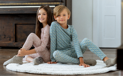 2025 NEW arrivals Noggi flower bamboo  Noggi PJS 3m-12m footie 18m -18yrs 2pc pjs