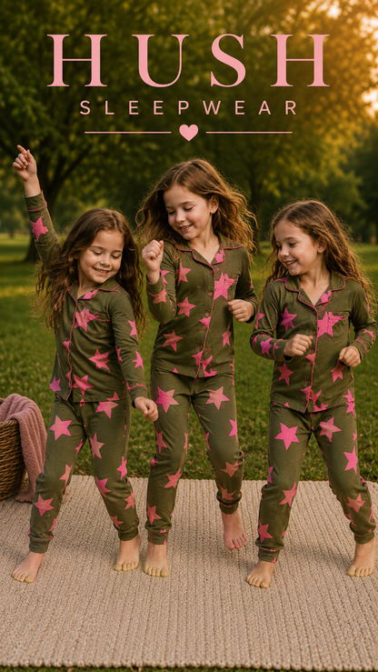 2026 new HUSH SLEEPWEAR✨ narrow fit✨ bamboo cotton star 2pc grandpa pjs