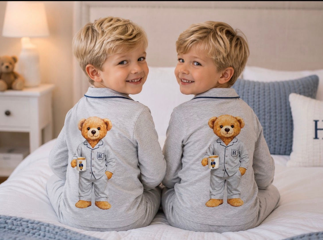 *** PREORDER FALL 2026 new Hush kids sleepwear grandpa style super soft BAMBOO cotton pjs 7 colors avail.