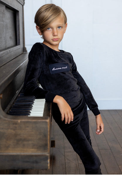 2025 NEW arrivals Noggi cozy velour Noggi bonne nuit PJS 3m-12m footie 18m -18yrs 2pc pjs