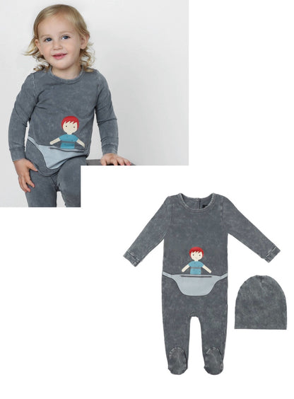 2025 DITO PJS new collection boys super cute 3m-12m footie & 2-8yrs 2pc pjs