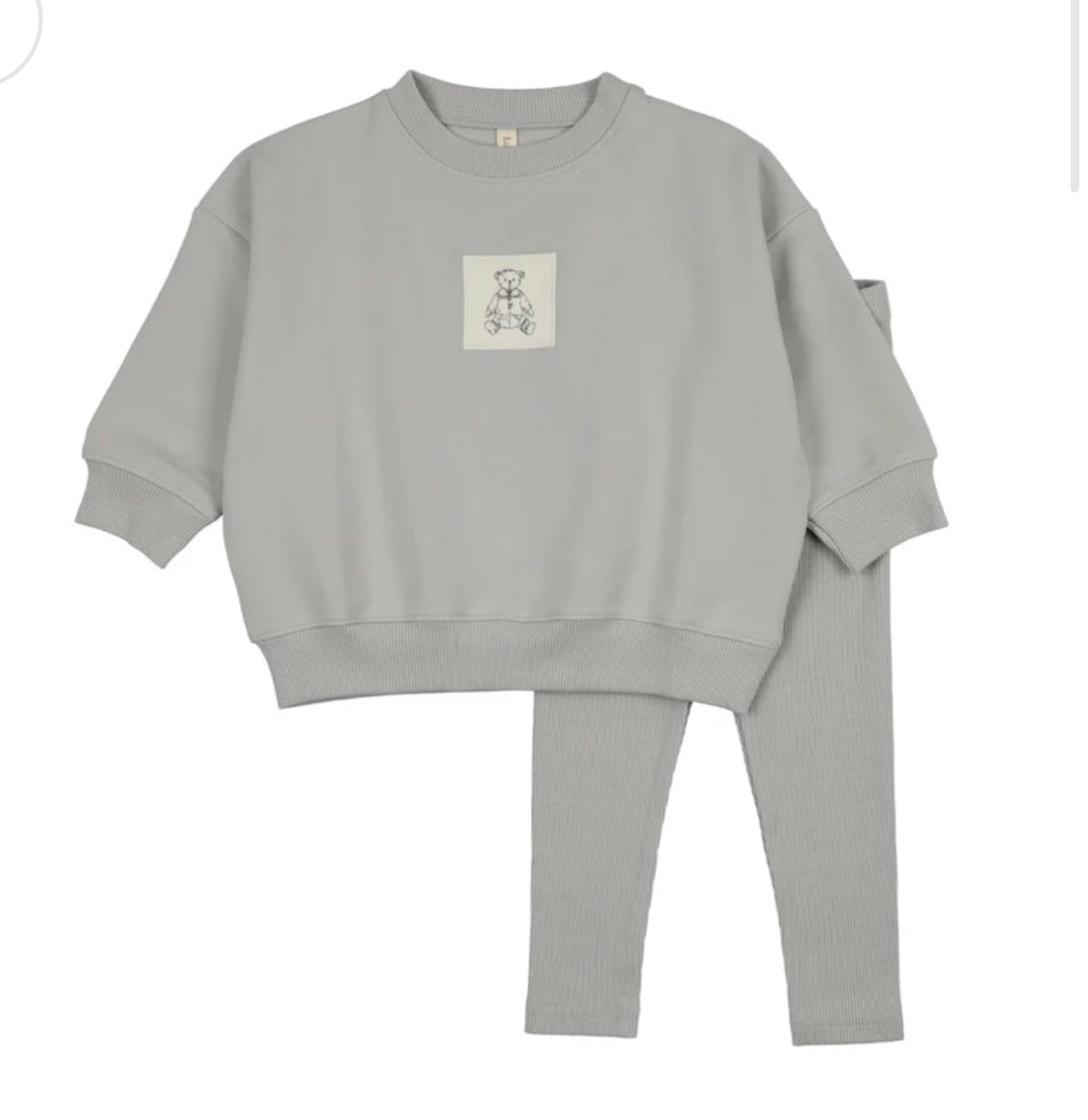 2026 Lilette Pale Blue teddy bear Sweatsuit Set