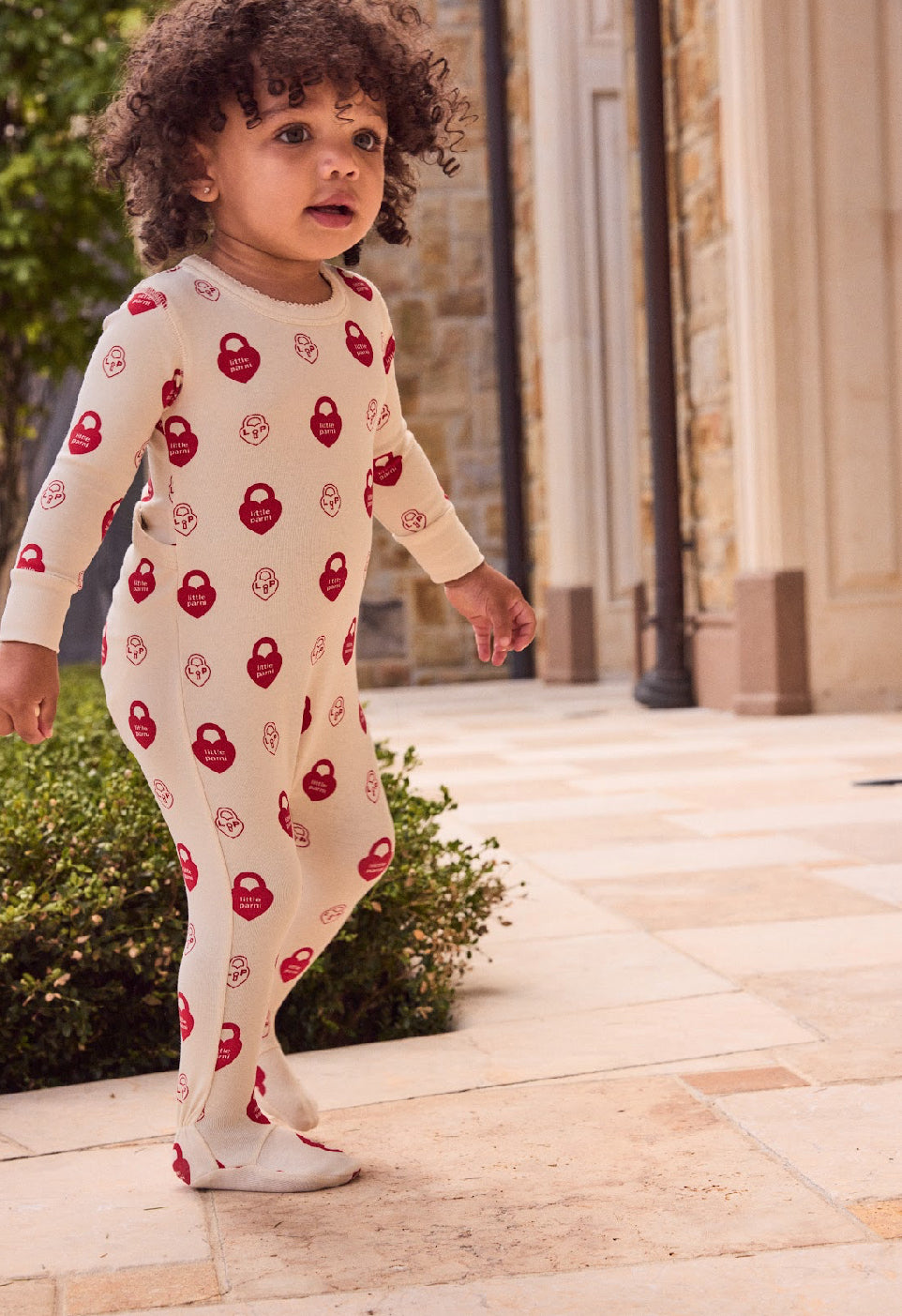 2025 *new Little Parni collection red locks stretchie 3m-12m baby footie