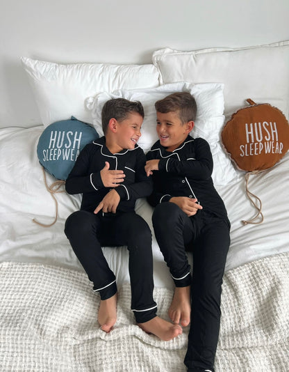 **PREORDER FALL 2026 🤍new Hush sleepwear bamboo grandpa style super soft -black PJS 12m-14yrs wine pjs 12m-16yrs