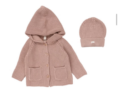 2026 new Lilette Dusty Pink or tan Classic Chunky Cardigan Set