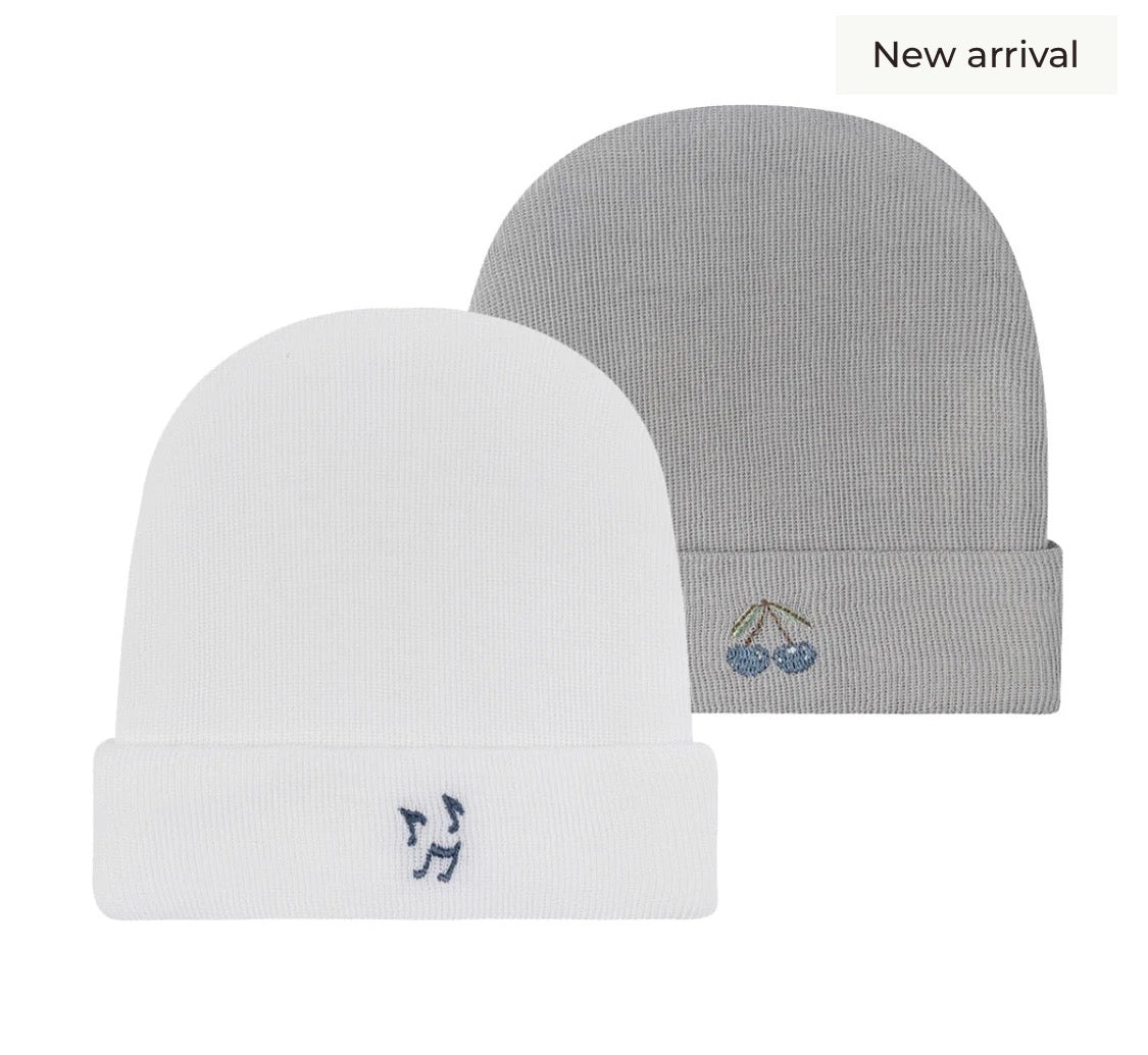 Hospital Hats – Musical Notes and blue Cherry - Blue 2pk