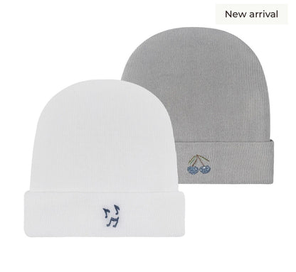 Hospital Hats – Musical Notes and blue Cherry - Blue 2pk