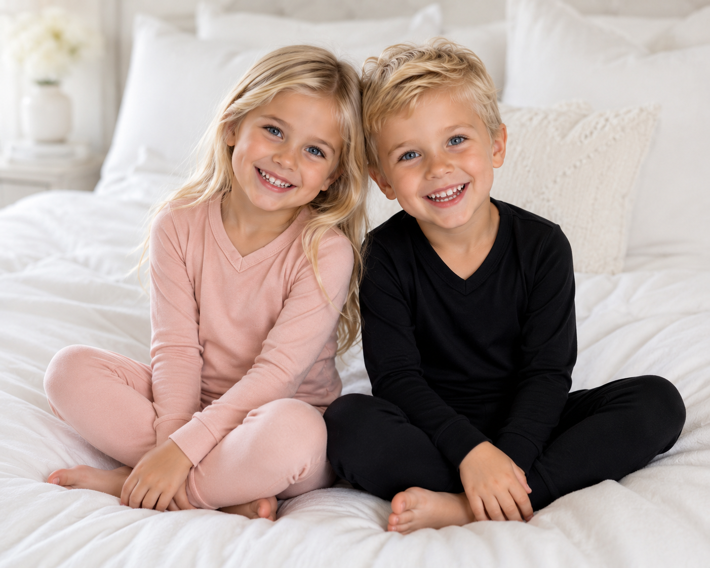 ✨2026 new parni new fall pajama collection black & pink v neck style-2pc 18m-20yrs
