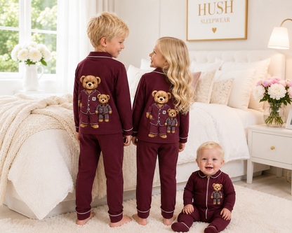 *** PREORDER FALL 2026 new Hush kids sleepwear grandpa style super soft BAMBOO cotton pjs 7 colors avail.
