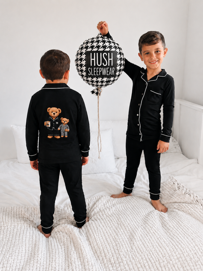 **PREORDER FALL 2026 🤍new Hush sleepwear bamboo grandpa style super soft -black PJS 12m-14yrs wine pjs 12m-16yrs