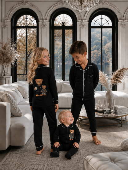 **PREORDER FALL 2026 🤍new Hush sleepwear bamboo grandpa style super soft -black PJS 12m-14yrs wine pjs 12m-16yrs