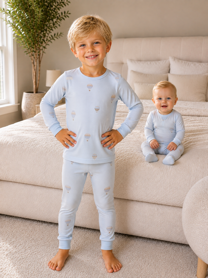 *2026 new Lux fragile Bebe hot air balloon 3m-6m stretchie and 2pc pjs 18m-10