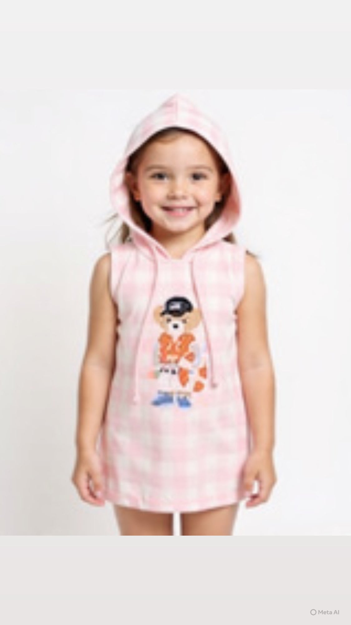 Fragile Baby Boys Girls Bear Print Hooded Towel Poncho swim pool cover up