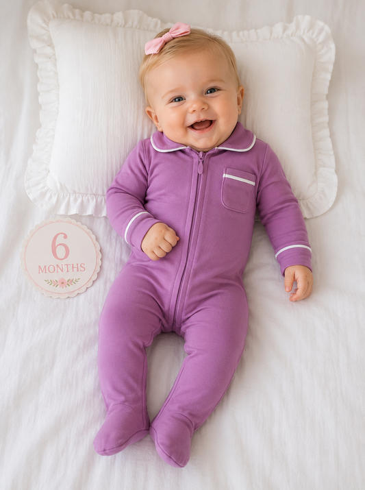 Hush baby sleepwear baby zipper BAMBOO footie 6 colors